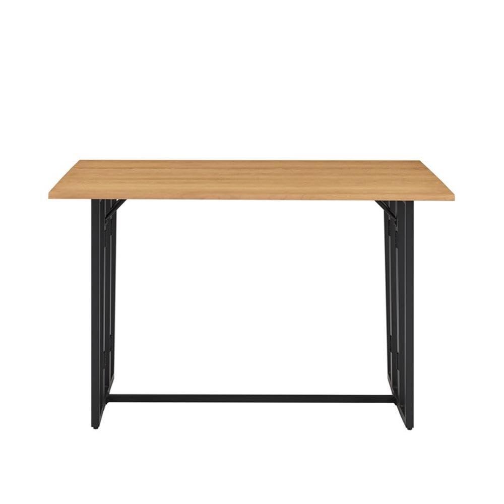 Pemberly Row 47" Modern Drop-Leaf Wood Dining Table - Light Ash / Black
