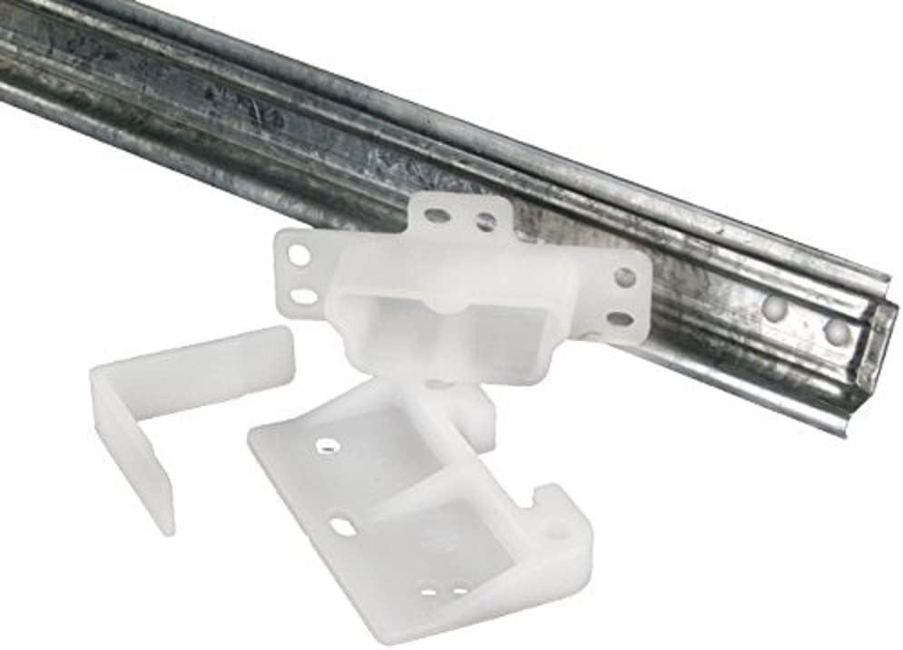 Universal White Plastic and Metal Drawer Slide Kit