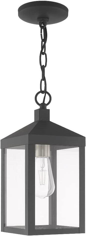 Livex Lighting - Nyack - 1 Light Outdoor Pendant Lantern in Mid Century Modern