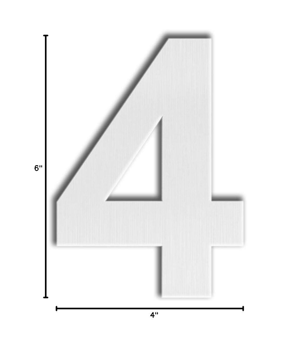 ModernStainlessHardware 6'' H Stainless Steel House Number