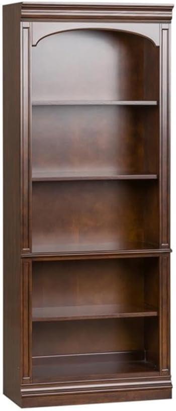 Brayton Manor Dark Brown 76" Traditional Open Bookcase