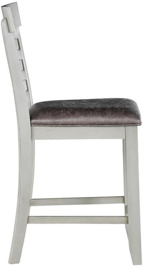 Set of 2 26" Hyland Counter Height Barstools Gray - Steve Silver Co.: Upholstered, Rubberwood Legs