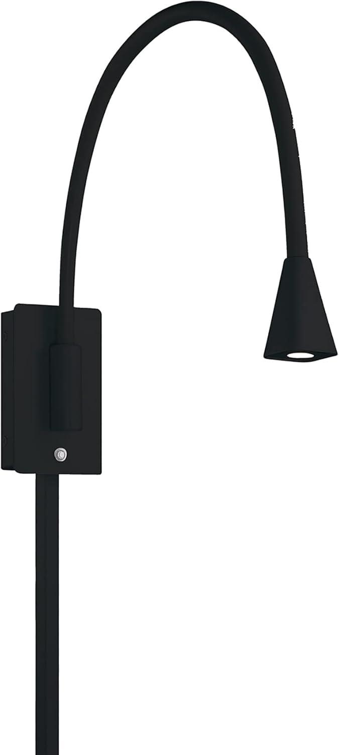 WAC Lighting Stretch LED Contemporary Metal Swing Arm in Black/White