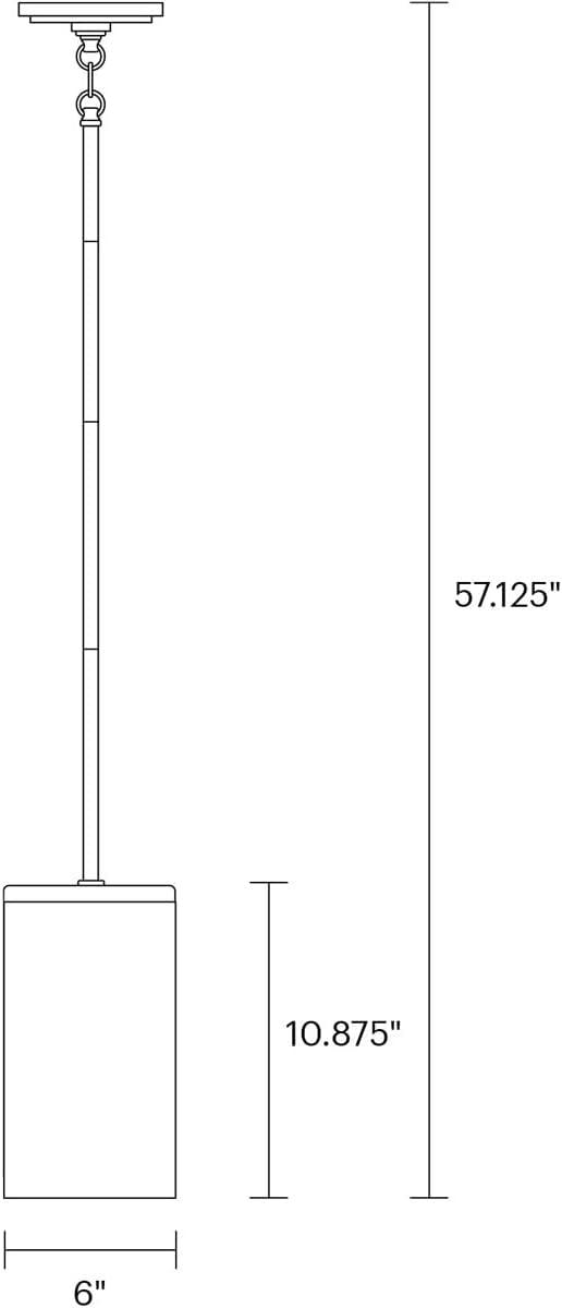 Generation Lighting 6590301-962 Zire One Light Pendant, Brushed Nickel