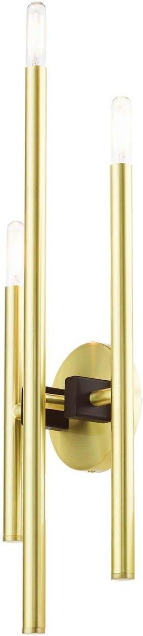 Livex Lighting Denmark 3 - Light Wall Light in  Satin Brass