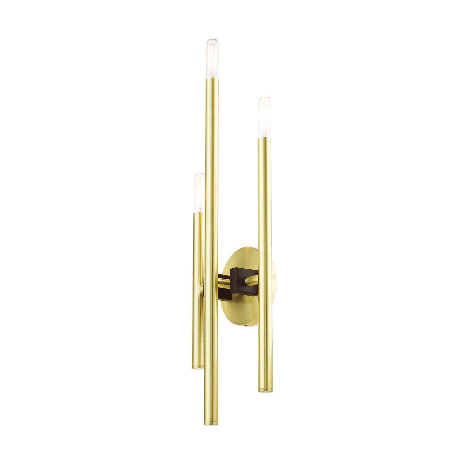 Livex Lighting Denmark 3 - Light Wall Light in  Satin Brass