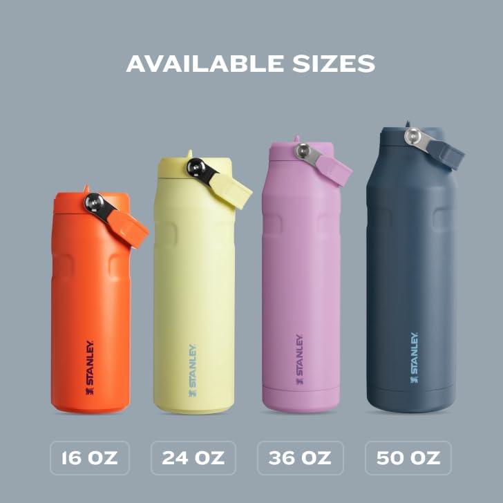 Stanley 24oz IceFlow Aerolight Stainless Steel Water Bottle with Flip Straw 2.0 - Frost: Portable Drinkware, Plastic Lid