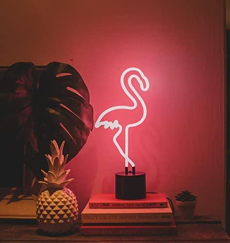 Amped & Co Flamingo Neon Desk Light, Pink