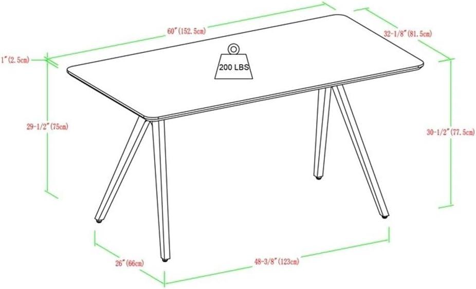 Black Wood and Metal Industrial Dining Table, 60 Inch