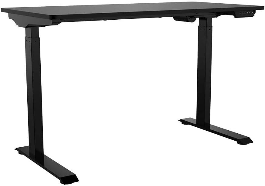 Monoprice WFH Single Motor Height Adjustable Sit-Stand Desk Table with 4 foot Top, Black, Laptop Computer Workstation - Workstream Collection