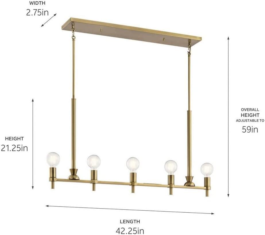 Kichler Lighting Torvee 5 - Light Chandelier in  Brushed Natural Brass