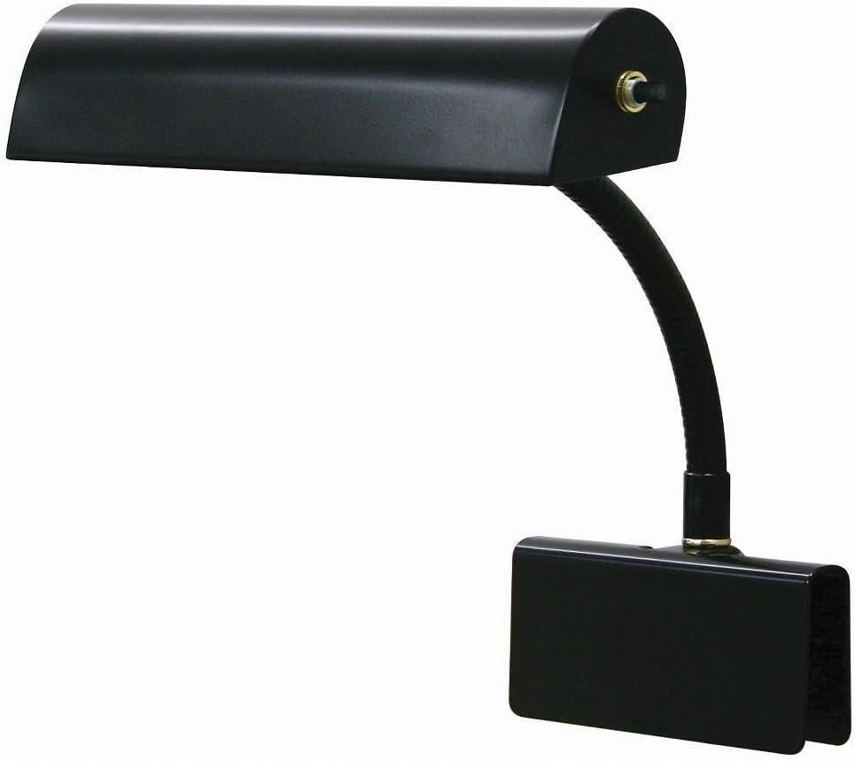 Black Adjustable Gooseneck Piano Lamp with Metal Shade