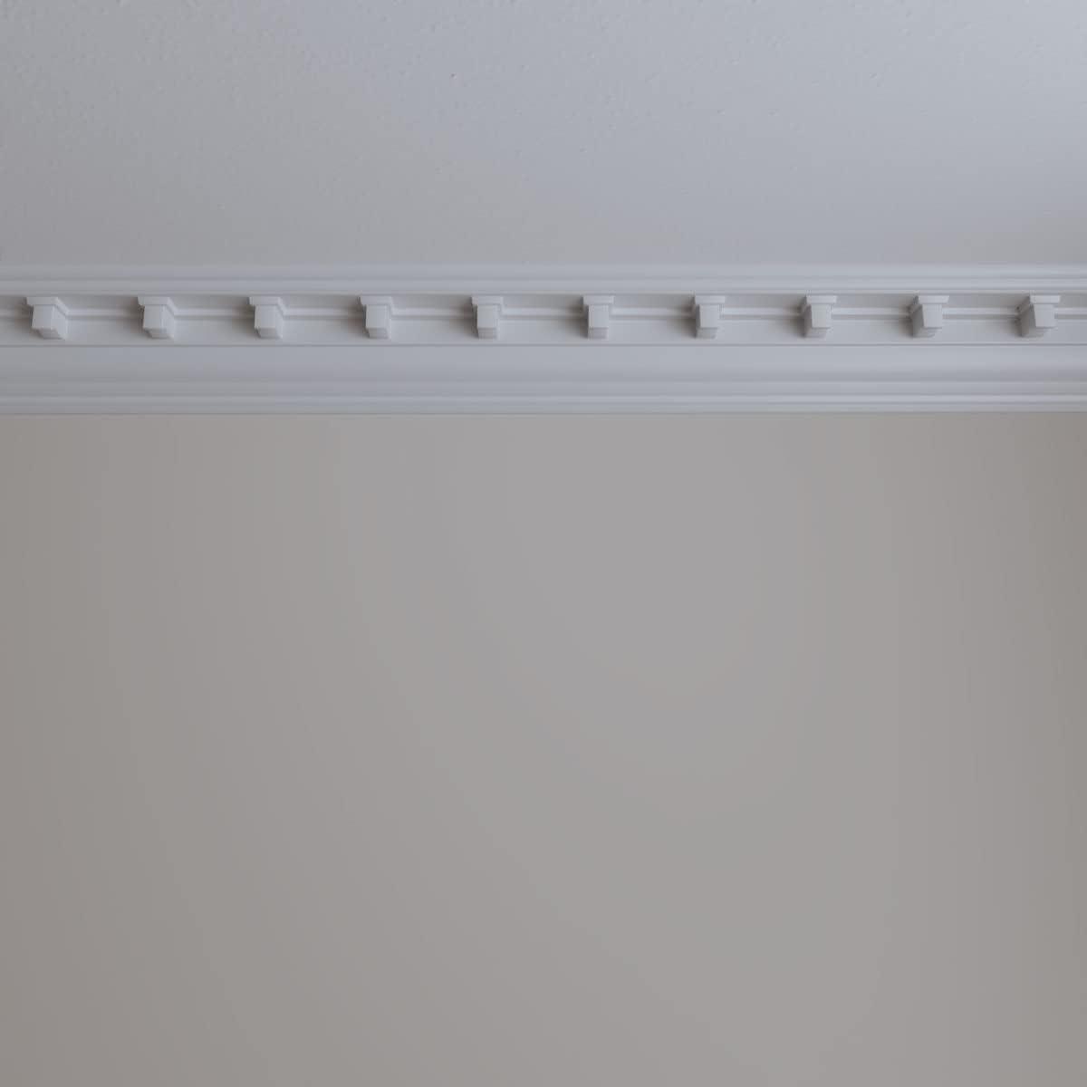 Ekena Millwork Dentil 4.5'' H x 96.13'' W x 3.75'' D Urethane Crown
