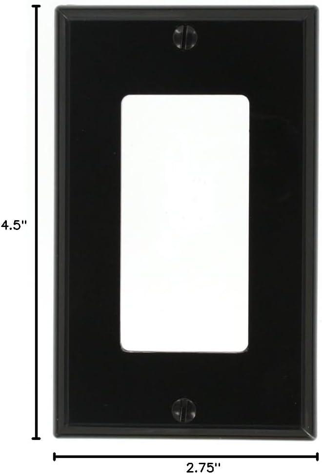 Black Thermoplastic Nylon 1-Gang Decora Wall Plate