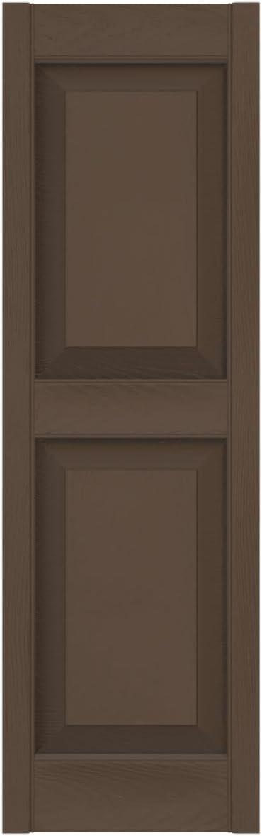 Builders Edge, TailorMade Two Equal Panels, Raised Panel Shutters, Includes Matching Installation Spikes (Per Pair) | Wayfair