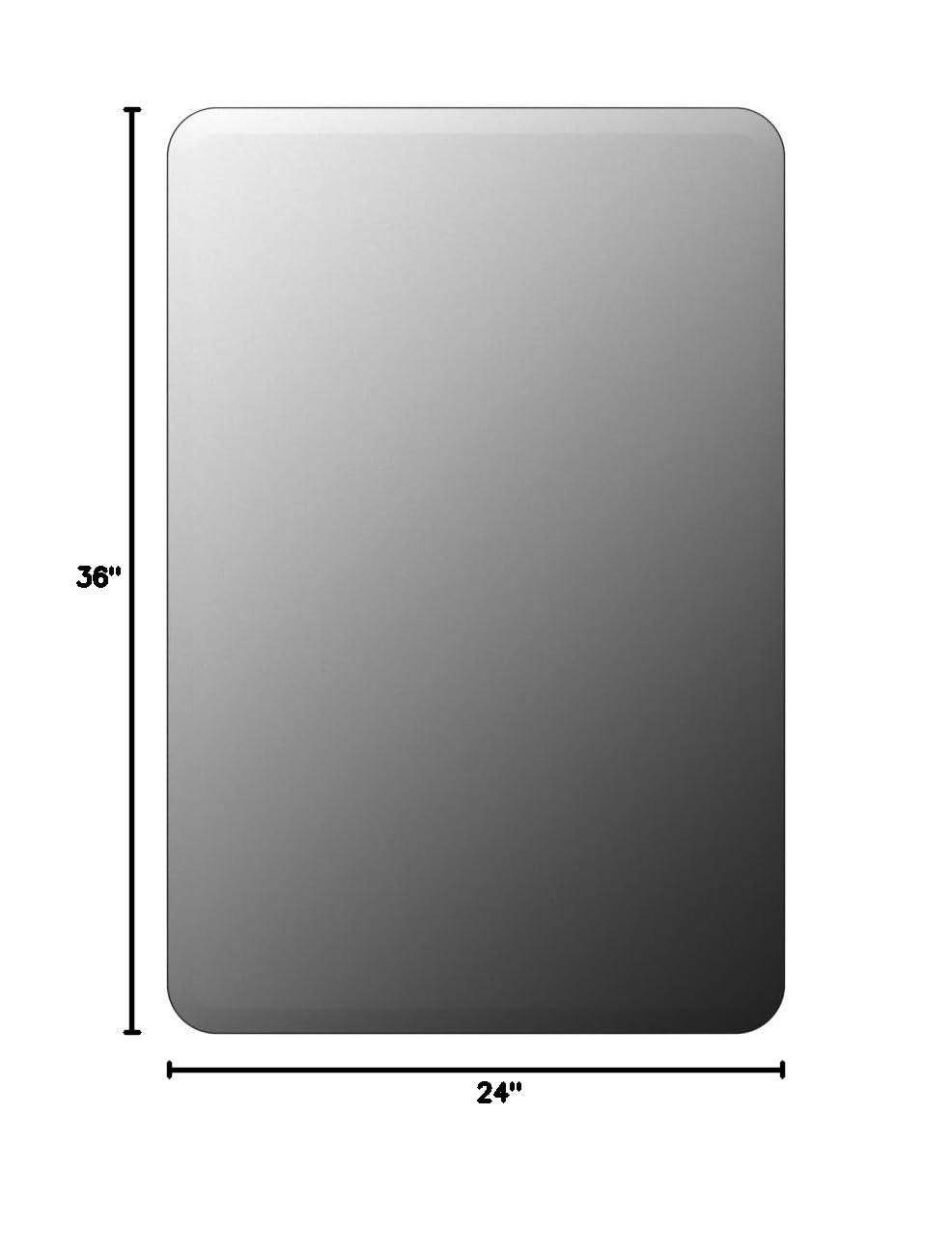 24" x 36" Frameless Clear Glass Beveled Vanity Mirror