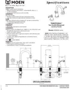 Moen Traditional Mediterranean Bronze Two-Handle Bathroom Faucet