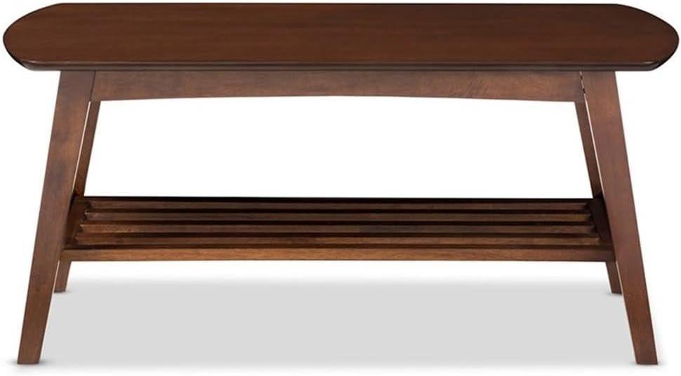 Baxton Studio Sacramento Coffee Table in Dark Walnut