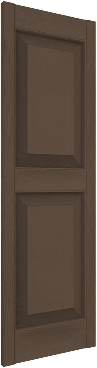 Builders Edge, TailorMade Two Equal Panels, Raised Panel Shutters, Includes Matching Installation Spikes (Per Pair) | Wayfair