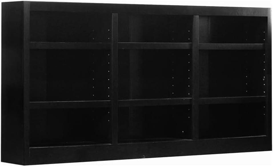 Concepts in Wood  Wall Storage Unit Bookcase - Espresso - 36in. H x 72in. W x 10.625in. D