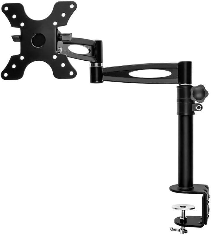 Monoprice 3-Way Adjustable Tilting Desk Mount Bracket - Black For 13 - 30 Inch Monitors | Up to 33 Pounds