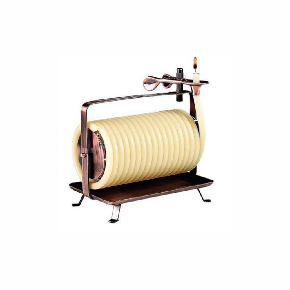 Candle by the Hour 80-Hour Horizontal Candle, Natural Beeswax with Cotton Wick