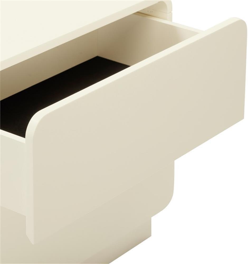 Sagura Nightstand Cream 28"W x 19"D x 22.2"H