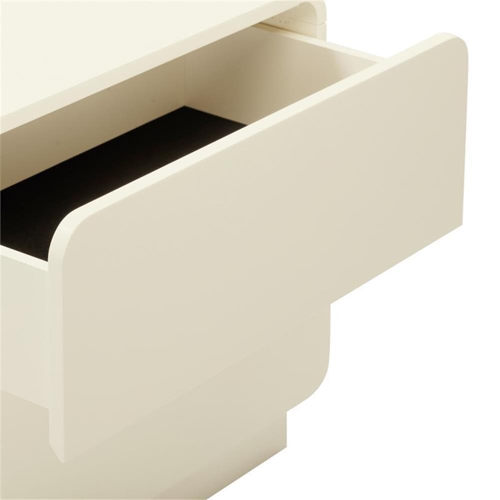Sagura Nightstand Cream 28"W x 19"D x 22.2"H