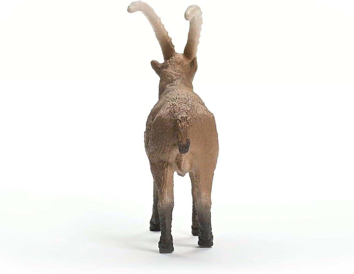 Realistic Brown and Gray Ibex Wild Animal Toy Figurine