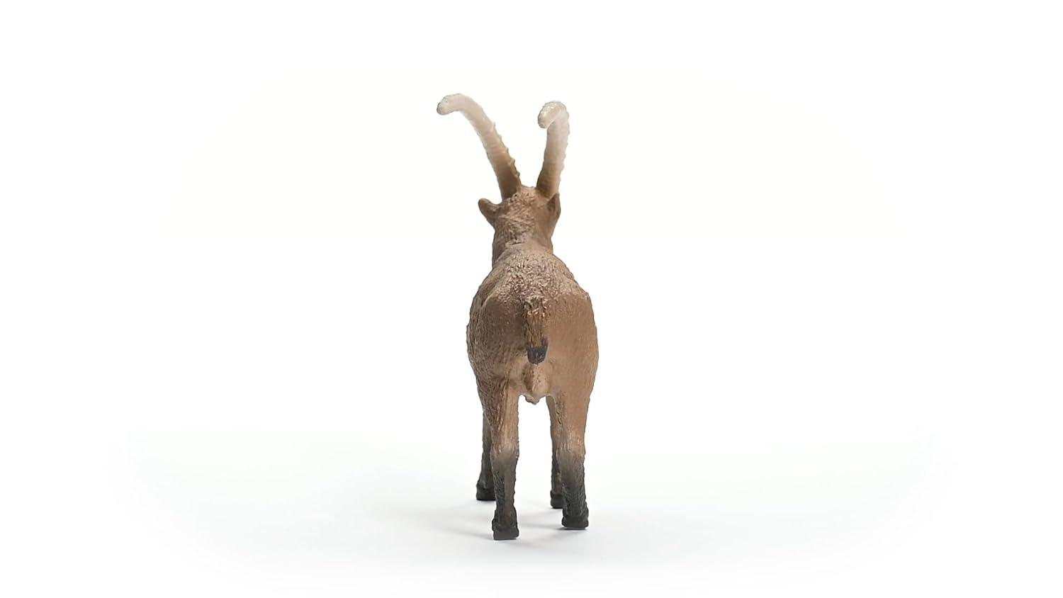 Realistic Brown and Gray Ibex Wild Animal Toy Figurine