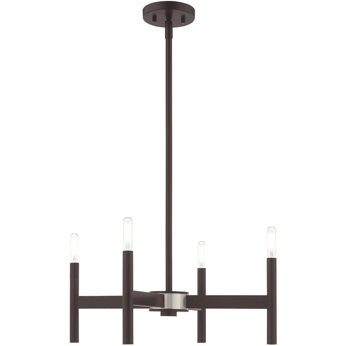 Livex Lighting Copenhagen 4 - Light Chandelier in Bronze