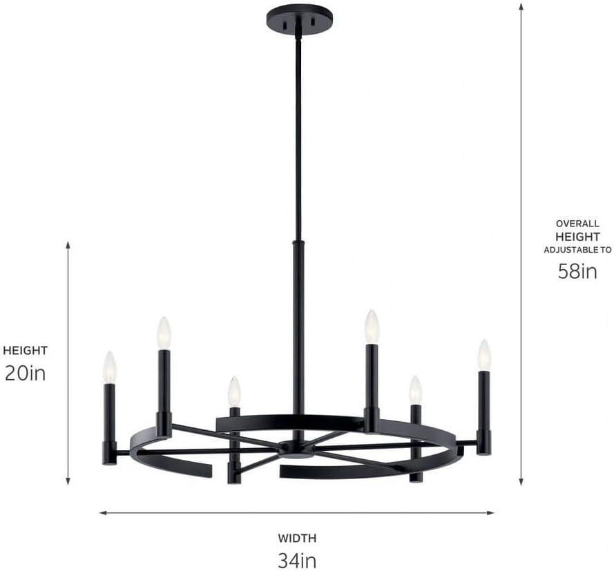 Kichler Lighting Tolani 6 - Light Chandelier in  Black