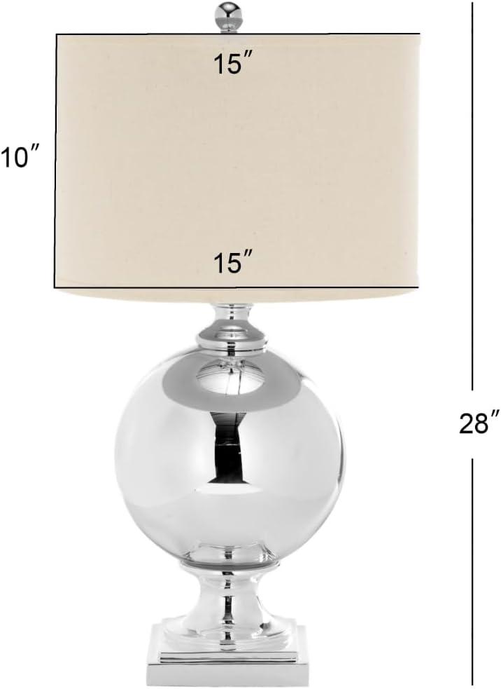 Icott Mercury Glass Lamp - Silver - Safavieh