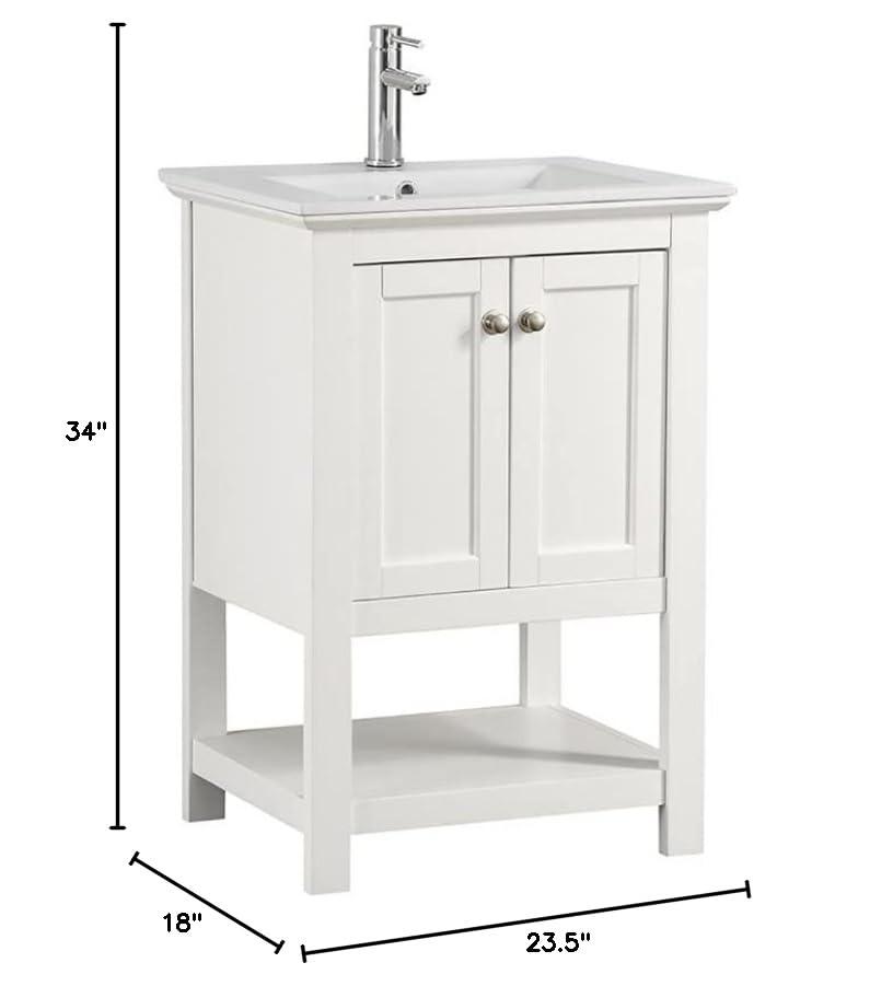 Fresca Manchester 24" White Traditional Bathroom Vanity