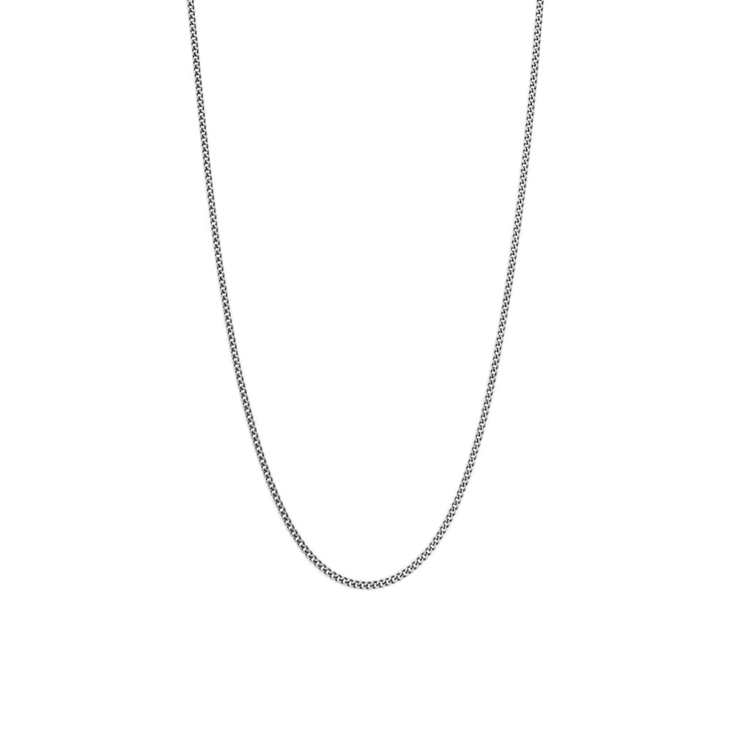 Cuban Chain Necklace | Brushed Sterling Silver