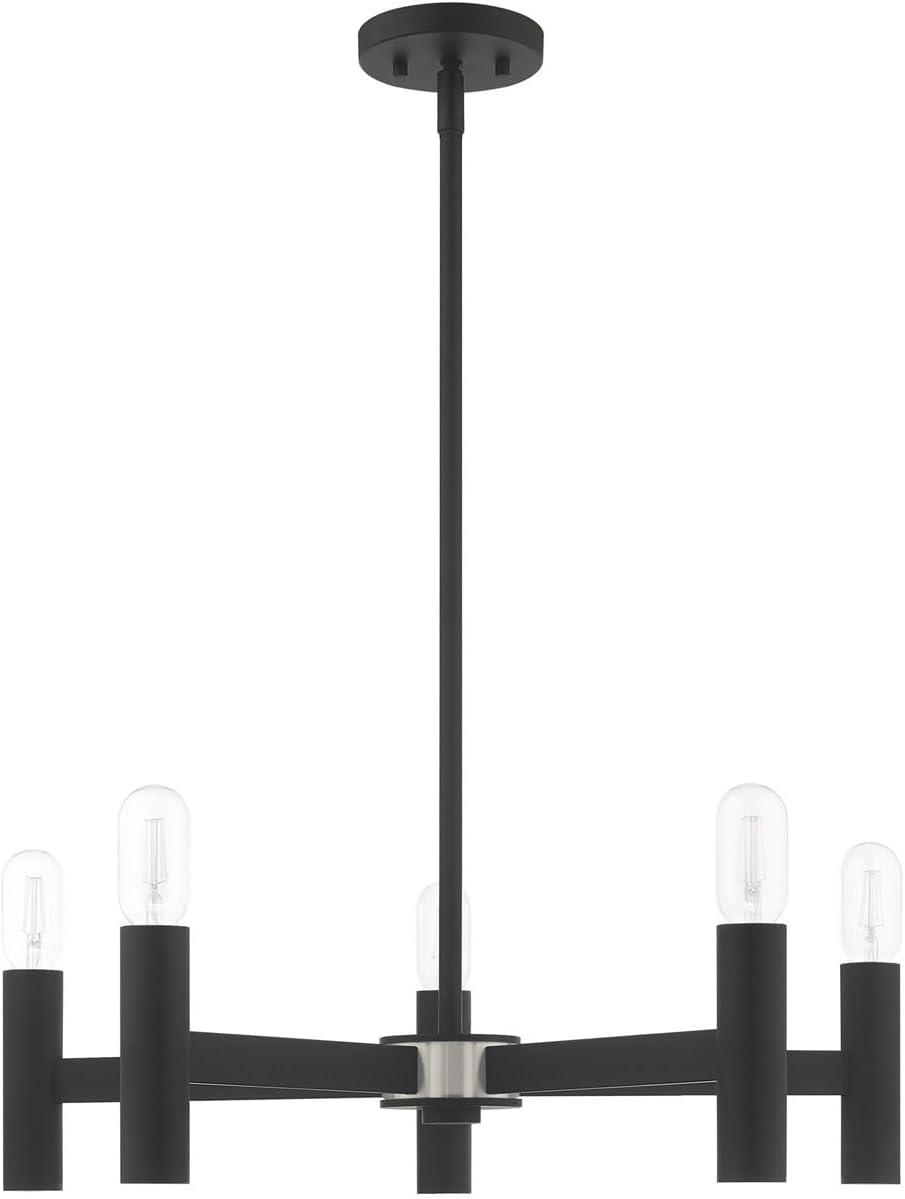 Livex Lighting Copenhagen 5 - Light Chandelier in  Black