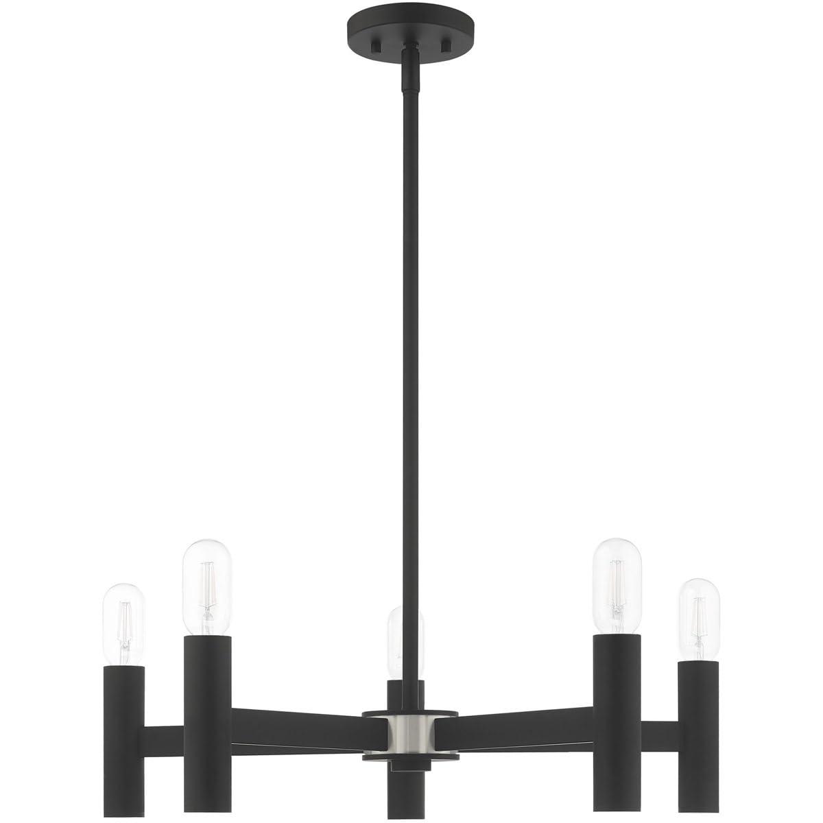 Livex Lighting Copenhagen 5 - Light Chandelier in  Black
