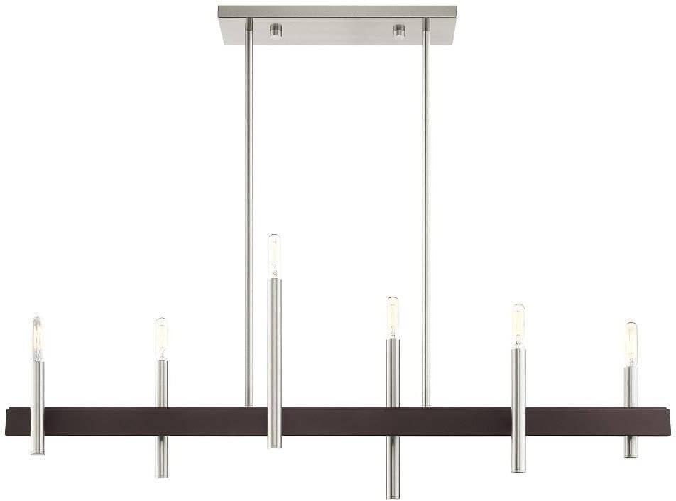 Livex Lighting Denmark 6 - Light Chandelier in  Brushed Nickel