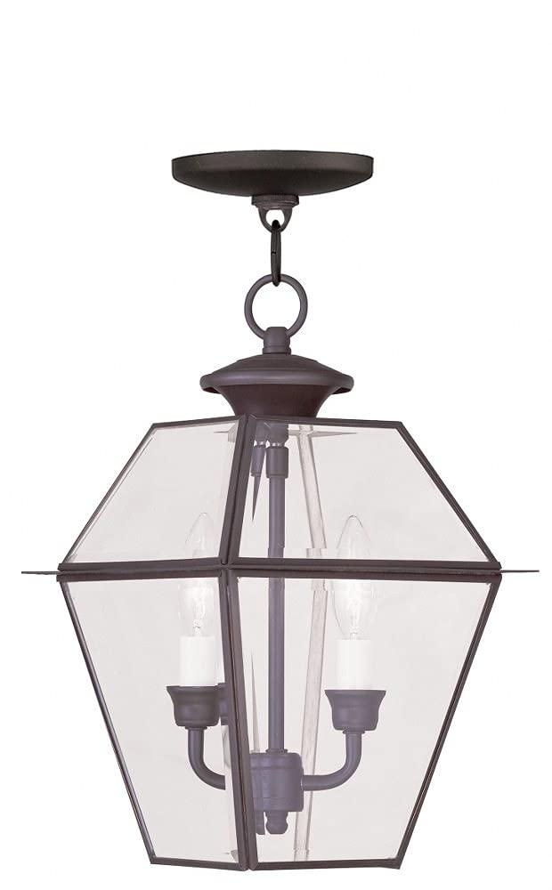 Livex Lighting - Westover - 2 Light Outdoor Pendant Lantern in Farmhouse Style -