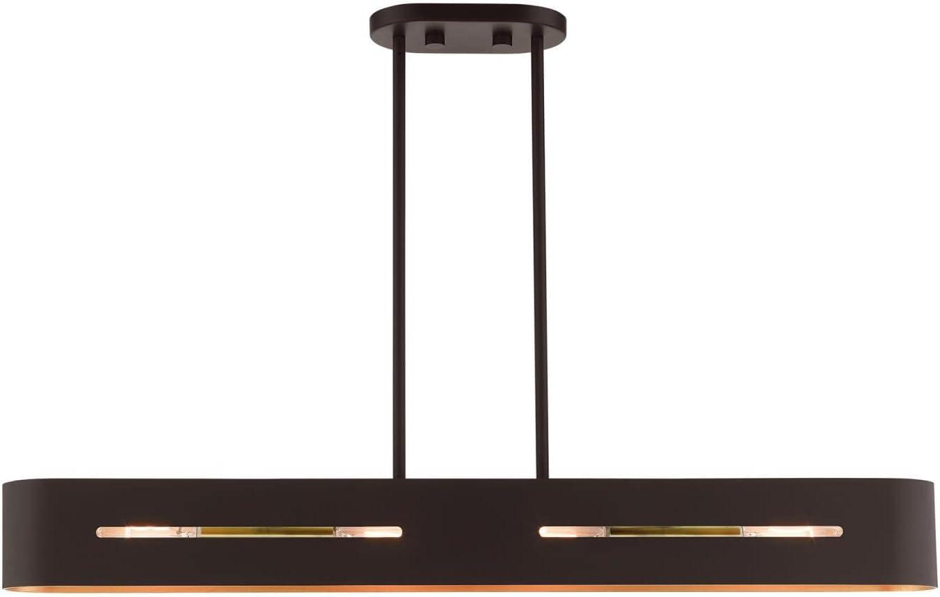 Livex Lighting Rave 4 - Light Chandelier in  Bronze/Antique Brass