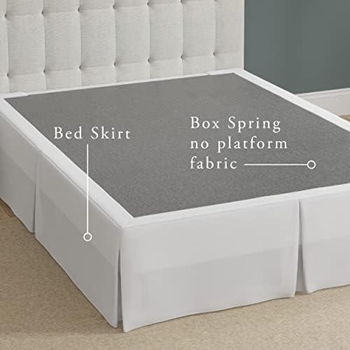 Bed Maker's Wrap-Around Hassle Free, Never Lift Your Mattress Tailored Bed Skirt, White, Twin