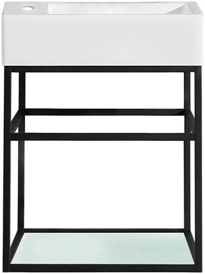 Pierre 19.5 Single, Open Shelf, Metal Frame Bathroom Vanity