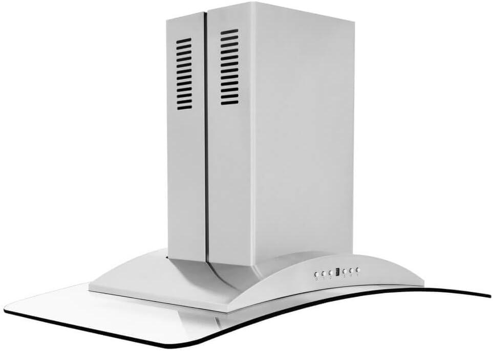 ZLINE 30 in. Convertible Vent Isl& Mount Range Hood in Stainless Steel & Glass (GL9i-30)