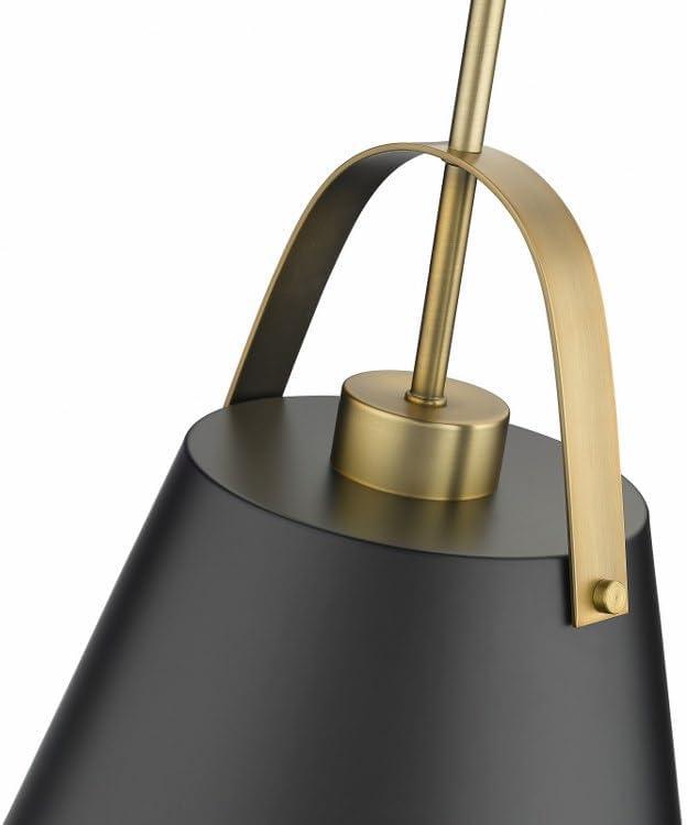 Z-Lite Z-Studio 1 - Light Pendant in  Matte White/Heritage Brass