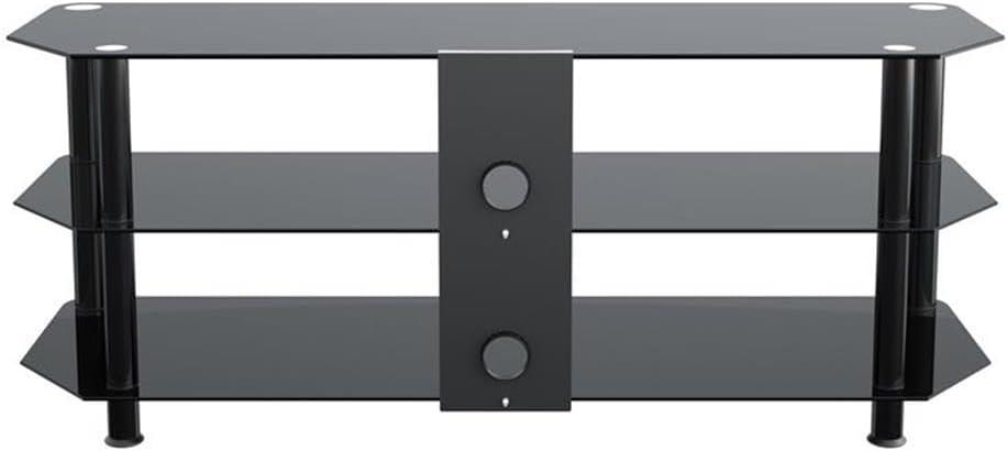 AVF Transitional Steel and Glass TV Stand for 39" to 60" TVs in Black