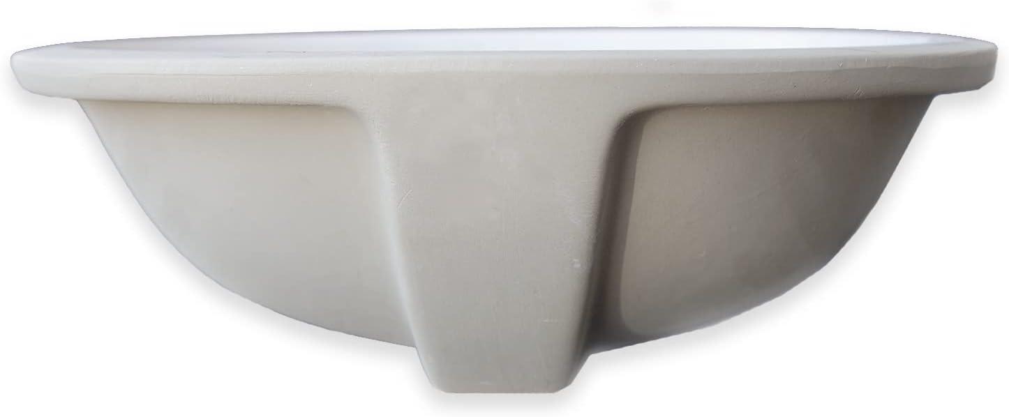 Wells Sinkware Rhythm Series 14'' Ceramic Oval Bathroom Sink with Overflow