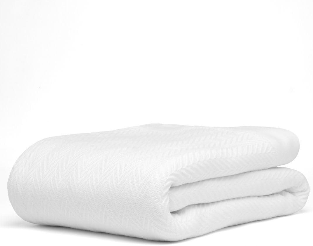 Eddie Bauer Herringbone Cotton Reversible Blanket