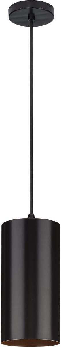 Progress Lighting, Cylinder, 1-Light, Outdoor Hanging Pendant, Antique Bronze, No Shade