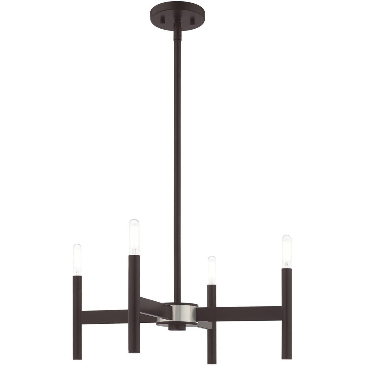 Livex Lighting Copenhagen 4 - Light Chandelier in Bronze