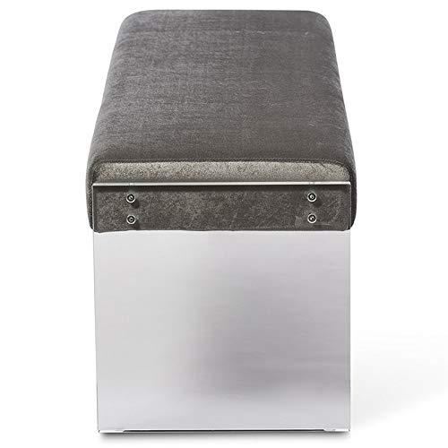 Polyester Blend Upholstered Bench